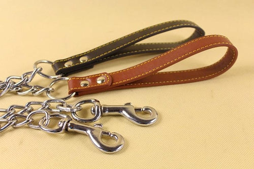 Durable Dog Leash With Anti-Bite Chain - Secure And Stylish Walks For