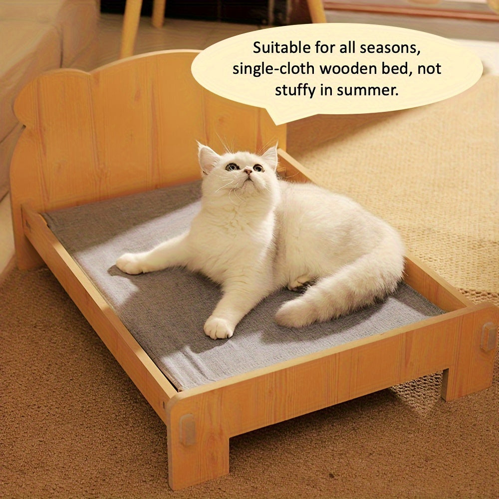 Pet Bed with Bear-Shaped Bedspread