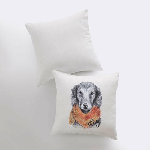 Pencil Sketch Dog Pillow