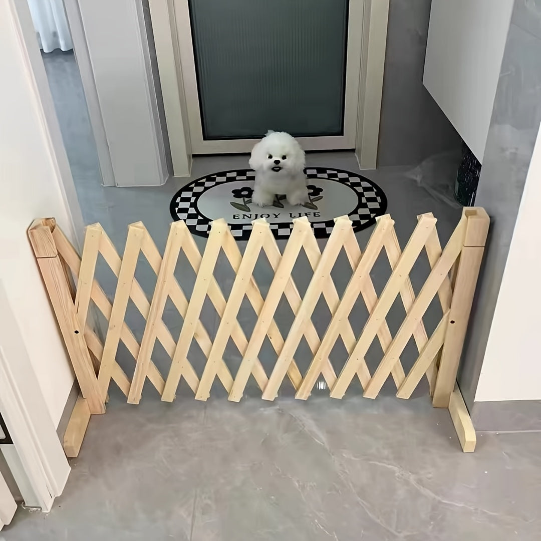 Wooden Pet Fence, Extendable Dog Gate for Indoor Safety Barrier - Suitable for Home, Bedroom, Doorway & Stairs - Easy to Install, 119.99/159.99/200.0 cm, Ideal for Small Dogs in All Seasons (Spring, Summer, Autumn, Winter)