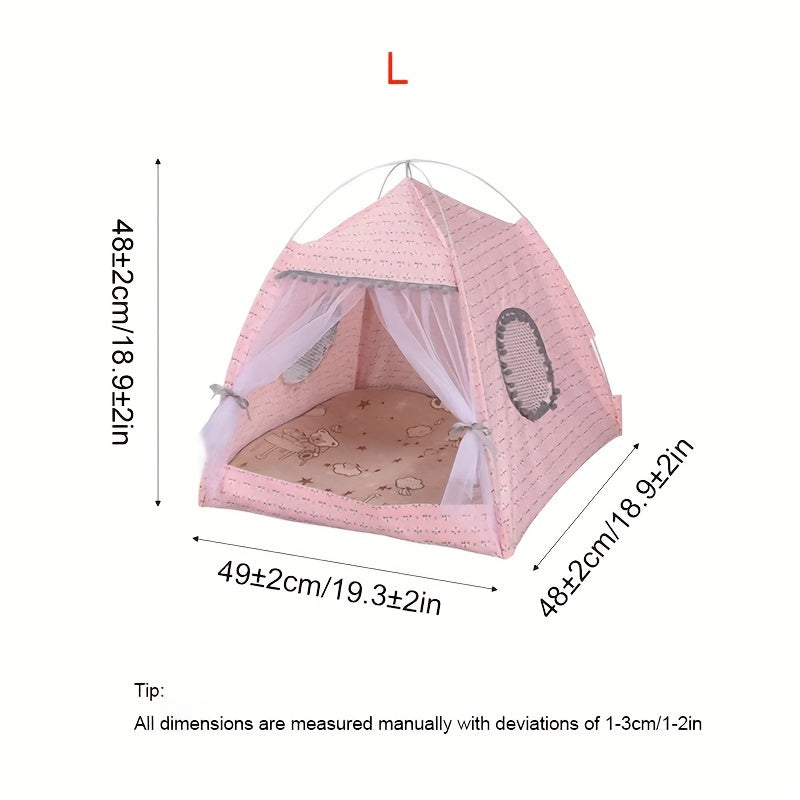 Semi-enclosed Pet Floral Tent