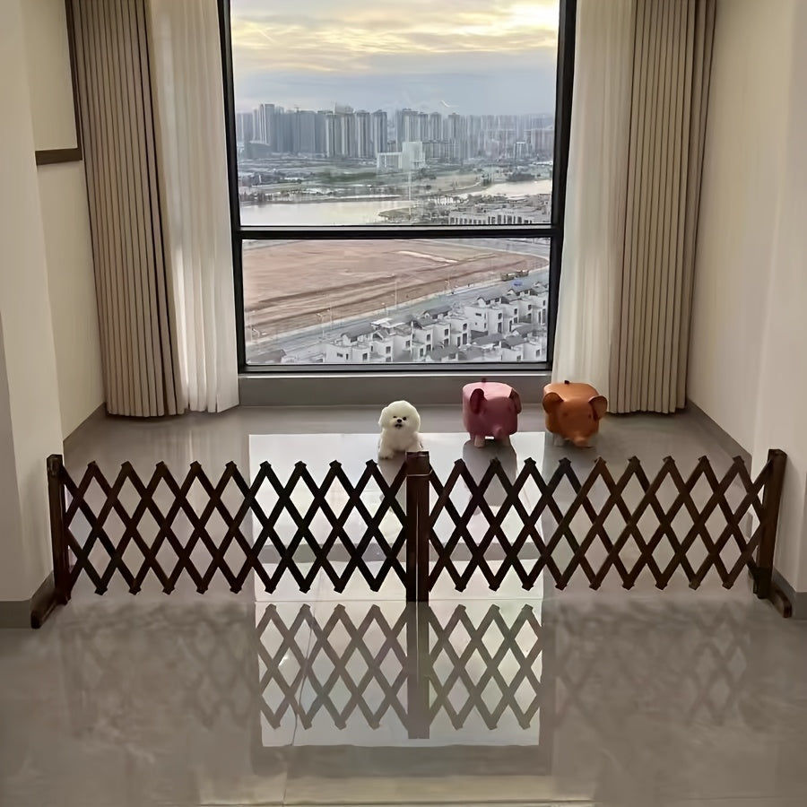 Wooden Pet Fence, Extendable Dog Gate for Indoor Safety Barrier - Suitable for Home, Bedroom, Doorway & Stairs - Easy to Install, 119.99/159.99/200.0 cm, Ideal for Small Dogs in All Seasons (Spring, Summer, Autumn, Winter)