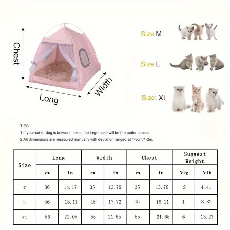 Semi-enclosed Pet Floral Tent