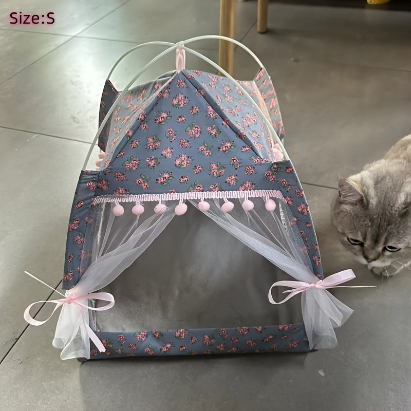 Semi-enclosed Pet Floral Tent