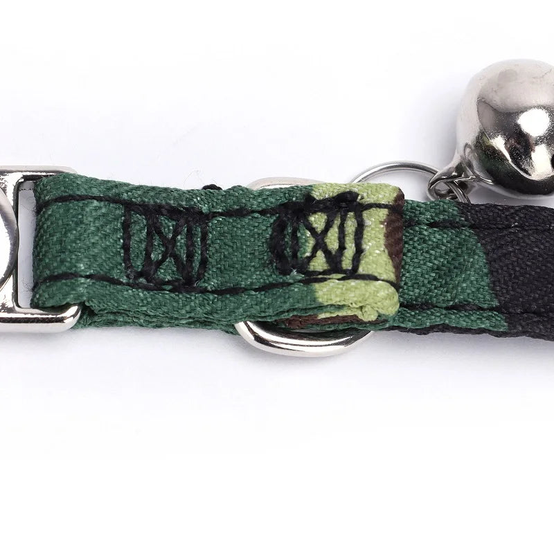 Personalized Cat Collar with Bell Adjustable Dog Neck Strap Fashion Print Puppy Kitten Collars Free Engraved Cat Id Pet Supplies