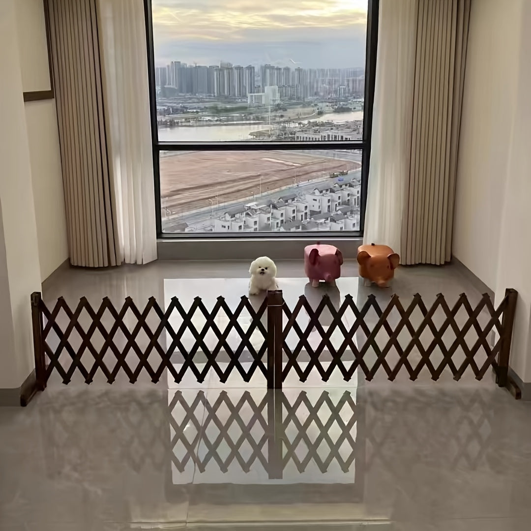Wooden Pet Fence, Extendable Dog Gate for Indoor Safety Barrier - Suitable for Home, Bedroom, Doorway & Stairs - Easy to Install, 119.99/159.99/200.0 cm, Ideal for Small Dogs in All Seasons (Spring, Summer, Autumn, Winter)