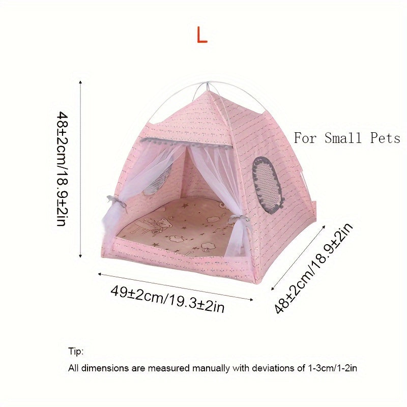 Semi-enclosed Pet Floral Tent