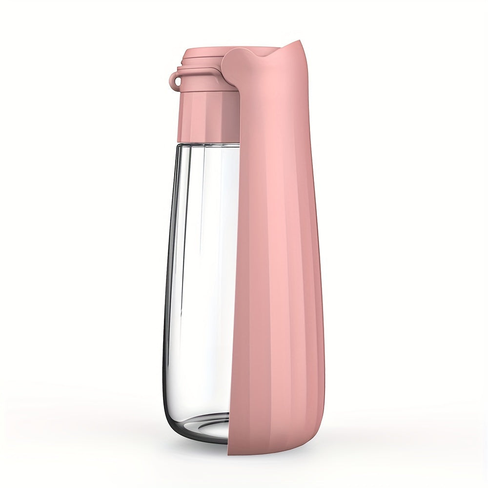 1pc Portable Dog Water Dispenser with Foldable Bowl - Ideal for Small to Large Breeds, Durable Plastic, Perfect for Outdoor Hiking and Traveling, Travel Pet Essentials | Modern Dog Accessories | Durable Plastic Dispenser