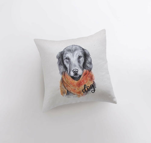 Pencil Sketch Dog Pillow