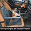 Bottom and front with thickened PE partitions Pet reinforced car booster seat for dogs and cats Portable breathable bag with safety belt Dog carrier safe and stable for travel Attention with clip-on belt with PVC tube (pink,