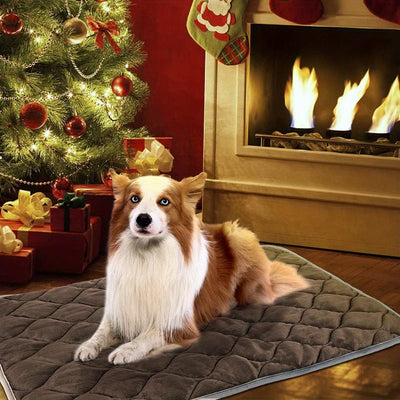 Winter Self Pet Warming Pad for Small/Large Dog Cat, Warming Cat Bed Cat Mat Thermal Pet Bed Mat, for Large Dog Non-Electric Self-Warming Dog Crate Pad for Outdoor Indoor 114.3cm x 71.12cm.