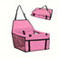 Bottom and front with thickened PE partitions Pet reinforced car booster seat for dogs and cats Portable breathable bag with safety belt Dog carrier safe and stable for travel Attention with clip-on belt with PVC tube (pink,