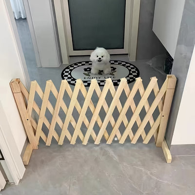 Wooden Pet Fence, Extendable Dog Gate for Indoor Safety Barrier - Suitable for Home, Bedroom, Doorway & Stairs - Easy to Install, 119.99/159.99/200.0 cm, Ideal for Small Dogs in All Seasons (Spring, Summer, Autumn, Winter)