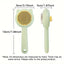 1pc Cat Bath & Massage Brush - Self-Cleaning Pet Grooming Comb for Shedding, Pink & Green, Soft PP Material, Gentle on Cats, Perfect for Bathing and Hair Removal, Cat Grooming