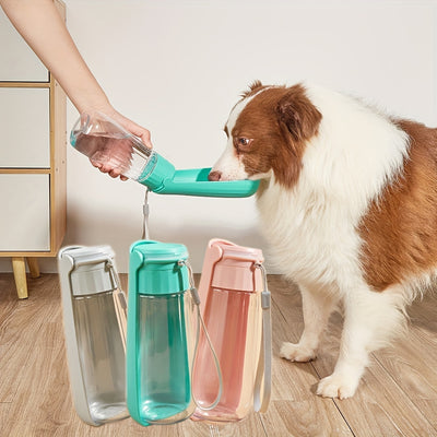 1pc Portable Dog Water Dispenser with Foldable Bowl - Ideal for Small to Large Breeds, Durable Plastic, Perfect for Outdoor Hiking and Traveling, Travel Pet Essentials | Modern Dog Accessories | Durable Plastic Dispenser