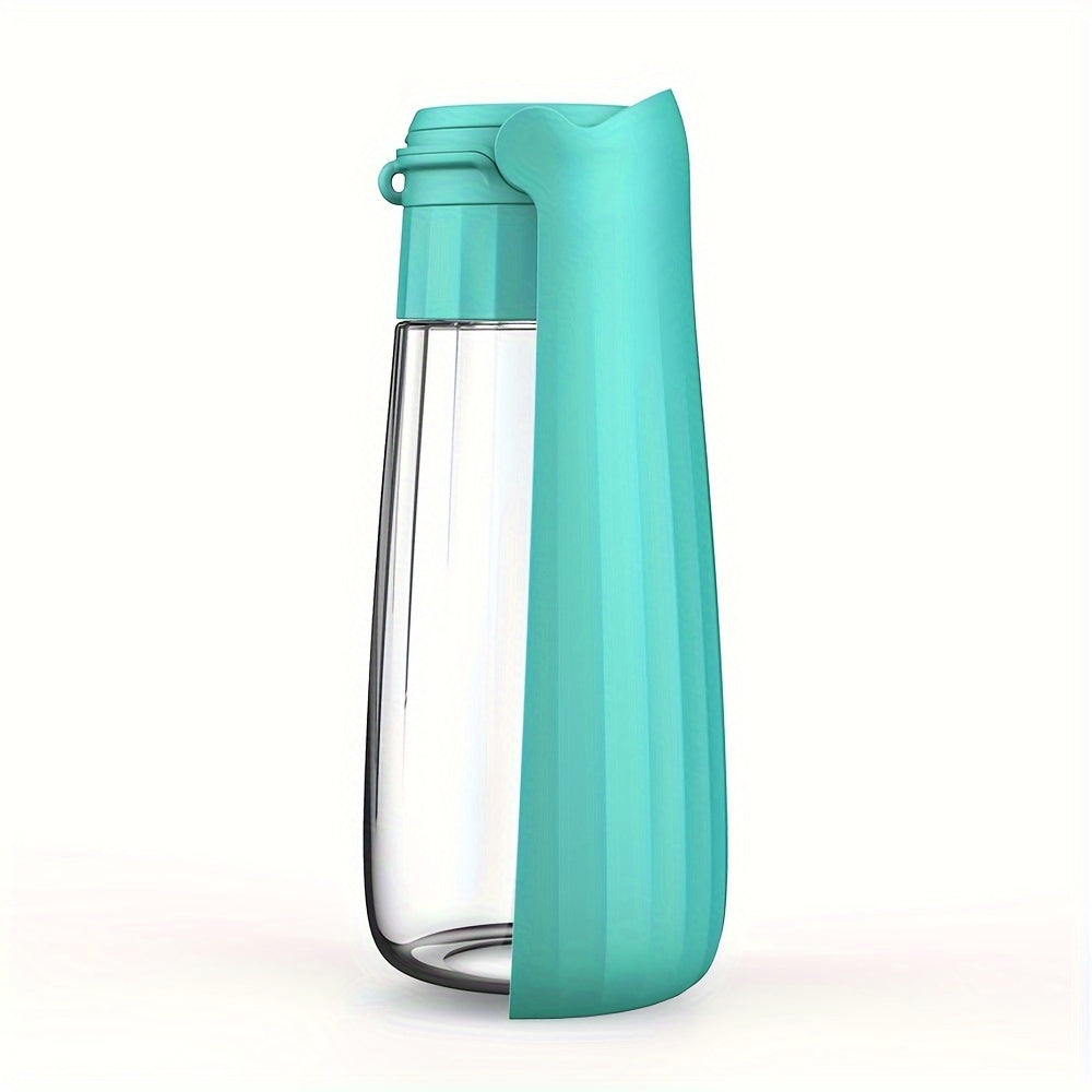 1pc Portable Dog Water Dispenser with Foldable Bowl - Ideal for Small to Large Breeds, Durable Plastic, Perfect for Outdoor Hiking and Traveling, Travel Pet Essentials | Modern Dog Accessories | Durable Plastic Dispenser