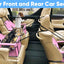 Bottom and front with thickened PE partitions Pet reinforced car booster seat for dogs and cats Portable breathable bag with safety belt Dog carrier safe and stable for travel Attention with clip-on belt with PVC tube (pink,