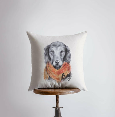 Pencil Sketch Dog Pillow