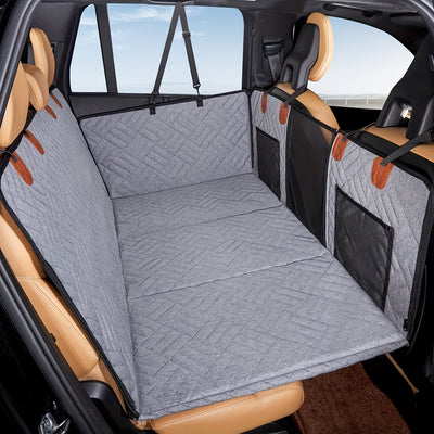 Heavy Duty Pet Car Seat Pad, Car Travel Bed For Dogs, Gray, Car Seat Cushion For Dogs, Dog Travel Hammock For Car Christmas Gift