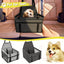 Bottom and front with thickened PE partitions Pet reinforced car booster seat for dogs and cats Portable breathable bag with safety belt Dog carrier safe and stable for travel Attention with clip-on belt with PVC tube (pink,
