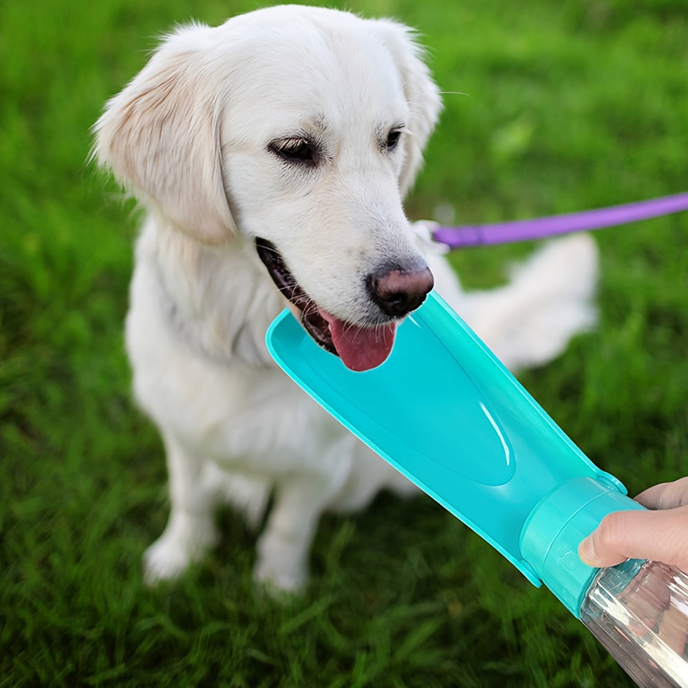1pc Portable Dog Water Dispenser with Foldable Bowl - Ideal for Small to Large Breeds, Durable Plastic, Perfect for Outdoor Hiking and Traveling, Travel Pet Essentials | Modern Dog Accessories | Durable Plastic Dispenser