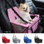Bottom and front with thickened PE partitions Pet reinforced car booster seat for dogs and cats Portable breathable bag with safety belt Dog carrier safe and stable for travel Attention with clip-on belt with PVC tube (pink,