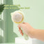 1pc Cat Bath & Massage Brush - Self-Cleaning Pet Grooming Comb for Shedding, Pink & Green, Soft PP Material, Gentle on Cats, Perfect for Bathing and Hair Removal, Cat Grooming