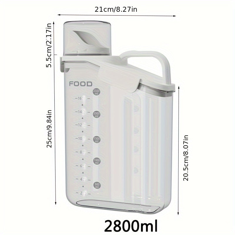 1pc Pet Sealed Food Storage Bucket With Scale, Moisture Proof Pet Food Storage Container With Measuring Cup And Handle Design, Easy Feeding Container For Dog Cat Dry Food