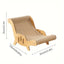 2-in-1 Wooden Cat Scratching Lounger: Durable Material, Easy Assembly, Space-Saving Design for Ultimate Comfort – Essential Pet Accessory for Your Feline Friend