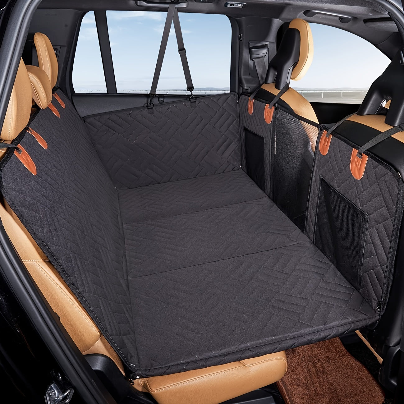 Heavy Duty Pet Car Seat Pad, Car Travel Bed For Dogs, Gray, Car Seat Cushion For Dogs, Dog Travel Hammock For Car Christmas Gift