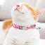 Personalized Cat Collar with Bell Adjustable Dog Neck Strap Fashion Print Puppy Kitten Collars Free Engraved Cat Id Pet Supplies