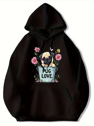 Men's Pug Heart Hoodie