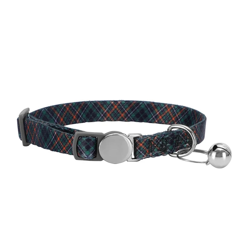 Personalized Cat Collar with Bell Adjustable Dog Neck Strap Fashion Print Puppy Kitten Collars Free Engraved Cat Id Pet Supplies