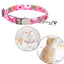 Personalized Cat Collar with Bell Adjustable Dog Neck Strap Fashion Print Puppy Kitten Collars Free Engraved Cat Id Pet Supplies