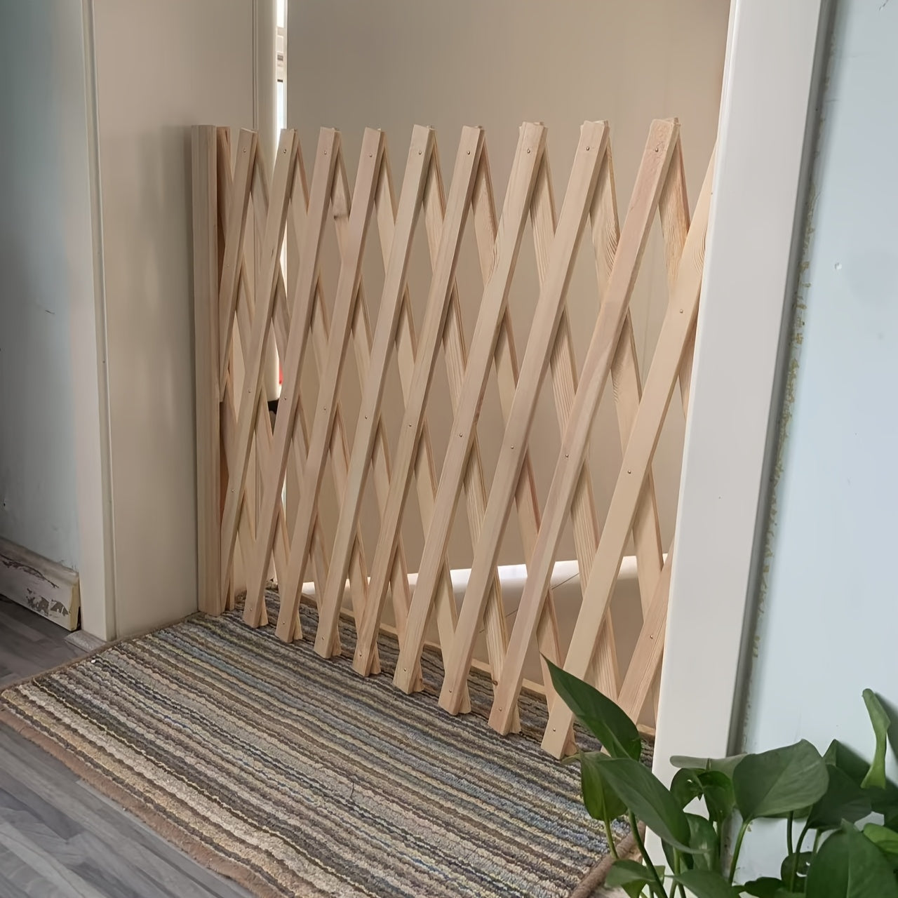 Wooden Pet Fence, Extendable Dog Gate for Indoor Safety Barrier - Suitable for Home, Bedroom, Doorway & Stairs - Easy to Install, 119.99/159.99/200.0 cm, Ideal for Small Dogs in All Seasons (Spring, Summer, Autumn, Winter)