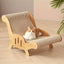 2-in-1 Wooden Cat Scratching Lounger: Durable Material, Easy Assembly, Space-Saving Design for Ultimate Comfort – Essential Pet Accessory for Your Feline Friend
