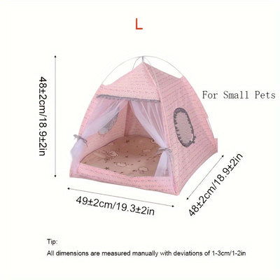 Semi-enclosed Pet Floral Tent