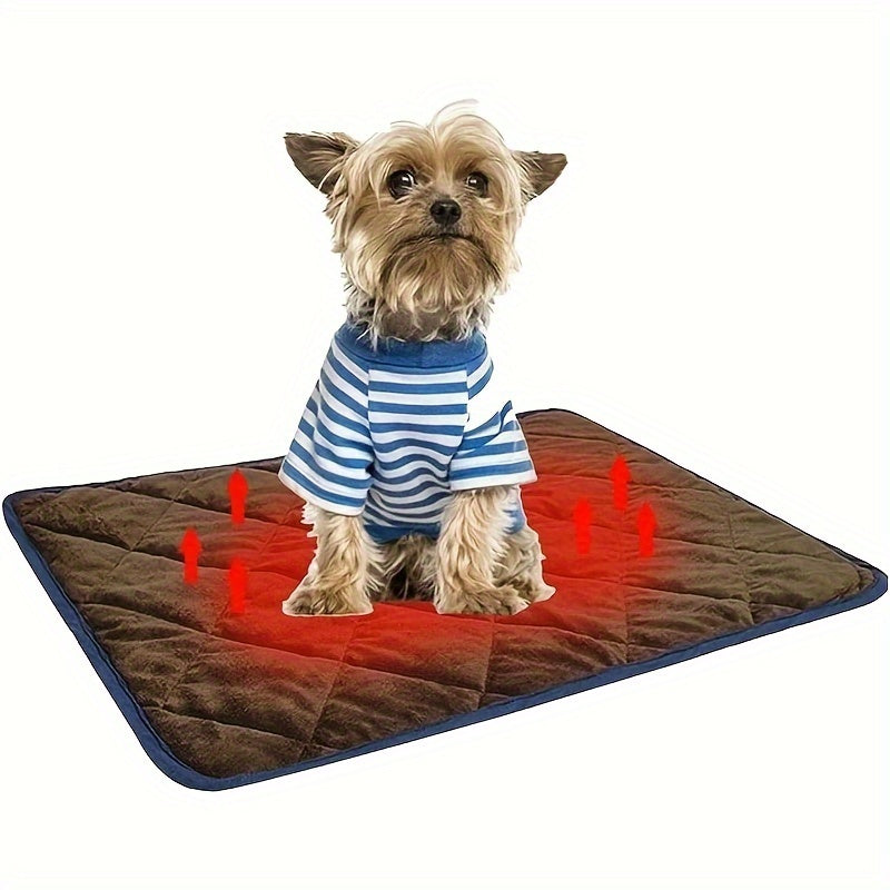 Winter Self Pet Warming Pad for Small/Large Dog Cat, Warming Cat Bed Cat Mat Thermal Pet Bed Mat, for Large Dog Non-Electric Self-Warming Dog Crate Pad for Outdoor Indoor 114.3cm x 71.12cm.