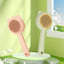 1pc Cat Bath & Massage Brush - Self-Cleaning Pet Grooming Comb for Shedding, Pink & Green, Soft PP Material, Gentle on Cats, Perfect for Bathing and Hair Removal, Cat Grooming