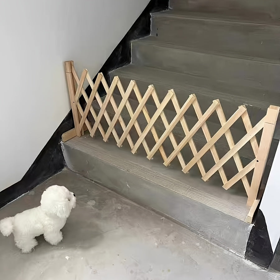 Wooden Pet Fence, Extendable Dog Gate for Indoor Safety Barrier - Suitable for Home, Bedroom, Doorway & Stairs - Easy to Install, 119.99/159.99/200.0 cm, Ideal for Small Dogs in All Seasons (Spring, Summer, Autumn, Winter)